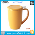 Kreative Farbe Optioal Ceramic Teetasse mit strainless Stahl Infuser